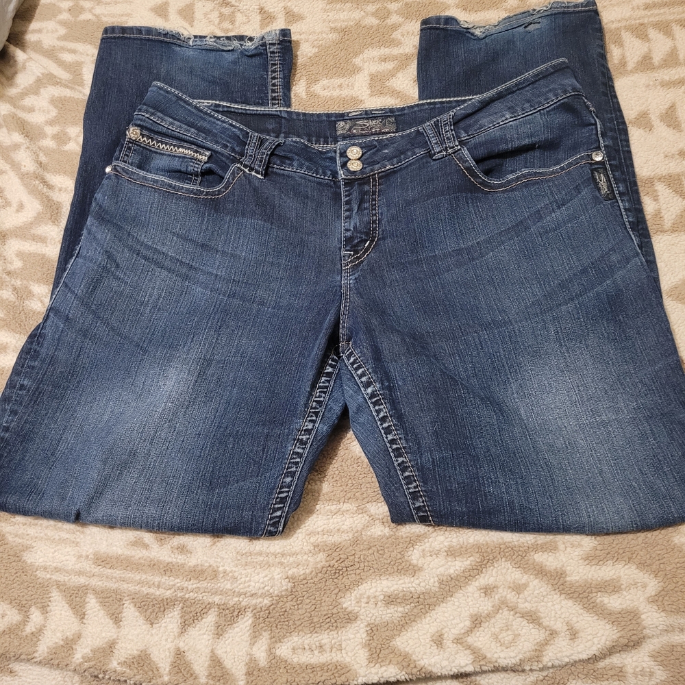 Silver Dawson Jeans Women's Medium Blue Bootcut Stretch Denim